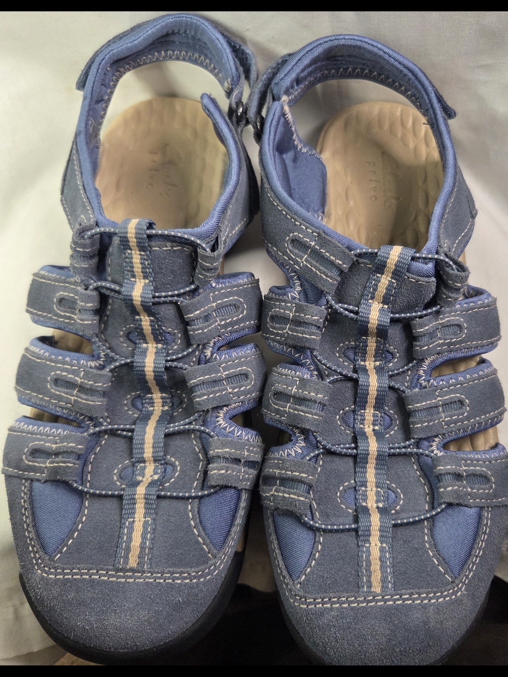 Clarks Blue Multi-Strap Casual Sandals